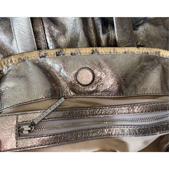 Tory Burch Metallic Leather Tote Bag - Picture 14 of 16